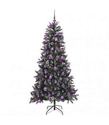 vidaXL Artificial Christmas Tree Green 210 cm PVC and Plastic