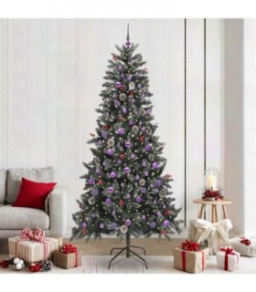 vidaXL Artificial Christmas Tree Green 240 cm PVC and Plastic