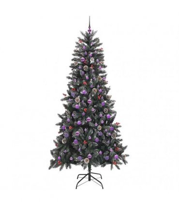 vidaXL Artificial Christmas Tree Green 240 cm PVC and Plastic