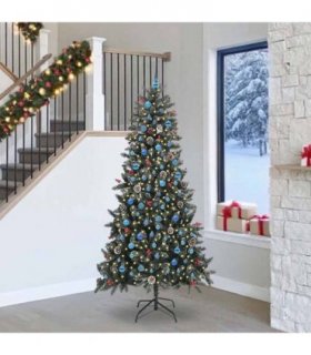 vidaXL Artificial Christmas Tree Green 240 cm PVC and Plastic