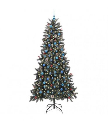 vidaXL Artificial Christmas Tree Green 240 cm PVC and Plastic