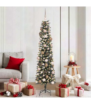 vidaXL Artificial Christmas Tree with 300 LEDs with Stand Green 180 cm