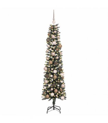 vidaXL Artificial Christmas Tree with 300 LEDs with Stand Green 180 cm