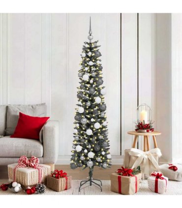 vidaXL Artificial Christmas Tree with 300 LEDs with Stand Green 180 cm