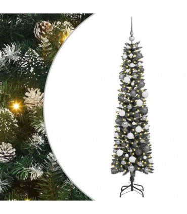 vidaXL Artificial Christmas Tree with 300 LEDs with Stand Green 180 cm