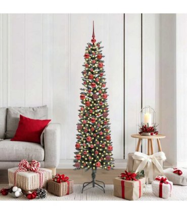 vidaXL Artificial Christmas Tree Green 180 cm PVC and Plastic