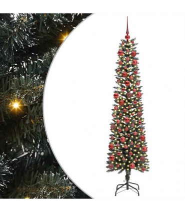 vidaXL Artificial Christmas Tree Green 180 cm PVC and Plastic