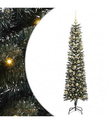 vidaXL Artificial Christmas Tree Green 180 cm PVC and Plastic