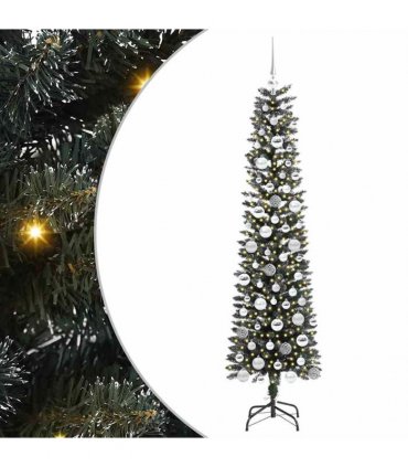 vidaXL Artificial Christmas Tree Green 180 cm PVC and Plastic