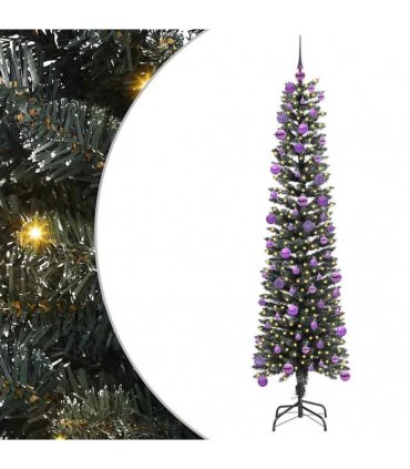 vidaXL Artificial Christmas Tree Green 180 cm PVC and Plastic
