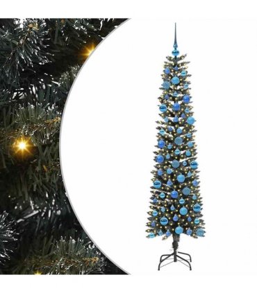 vidaXL Artificial Christmas Tree Green 180 cm PVC and Plastic