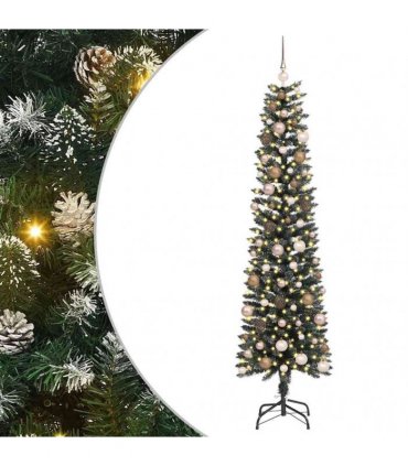 vidaXL Artificial Christmas Tree with 300 LEDs with Stand Green 210 cm