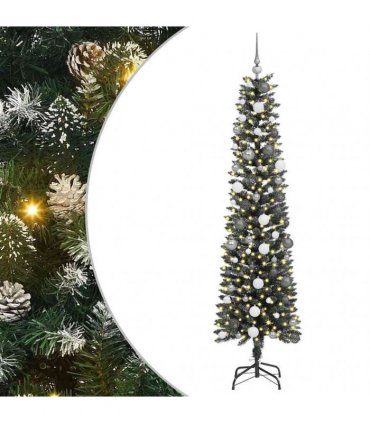 vidaXL Artificial Christmas Tree with 300 LEDs with Stand Green 210 cm
