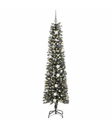 vidaXL Artificial Christmas Tree with 300 LEDs with Stand Green 210 cm