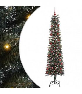 vidaXL Artificial Christmas Tree Green 210 cm PVC and Plastic