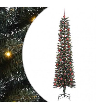 vidaXL Artificial Christmas Tree Green 210 cm PVC and Plastic