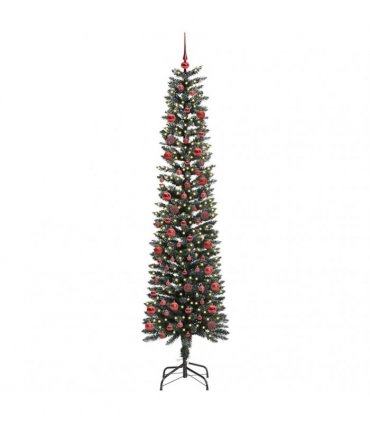 vidaXL Artificial Christmas Tree Green 210 cm PVC and Plastic