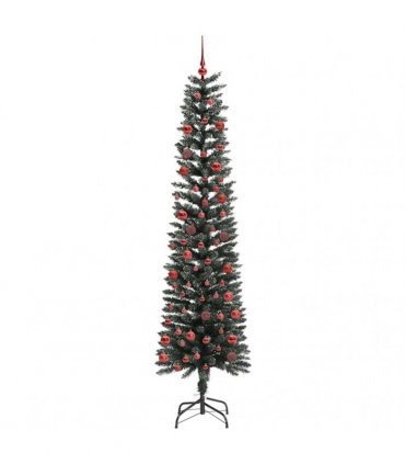 vidaXL Artificial Christmas Tree Green 210 cm PVC and Plastic