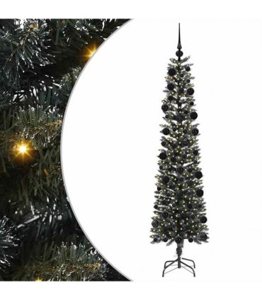 vidaXL Artificial Christmas Tree Green 210 cm PVC and Plastic