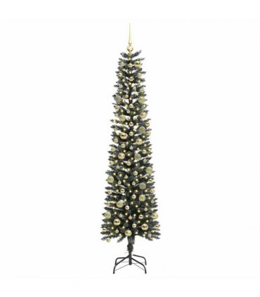 vidaXL Artificial Christmas Tree Green 210 cm PVC and Plastic