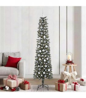 vidaXL Artificial Christmas Tree Green 210 cm PVC and Plastic