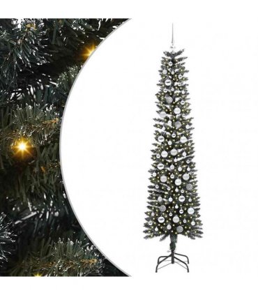 vidaXL Artificial Christmas Tree Green 210 cm PVC and Plastic