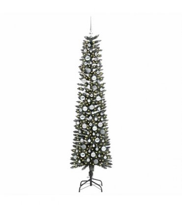 vidaXL Artificial Christmas Tree Green 210 cm PVC and Plastic