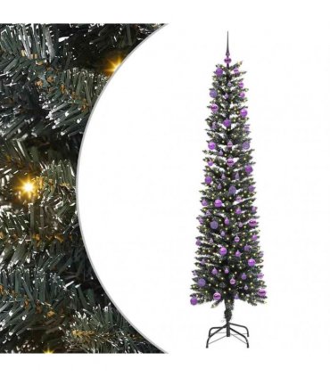 vidaXL Artificial Christmas Tree Green 210 cm PVC and Plastic