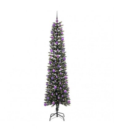 vidaXL Artificial Christmas Tree Green 210 cm PVC and Plastic