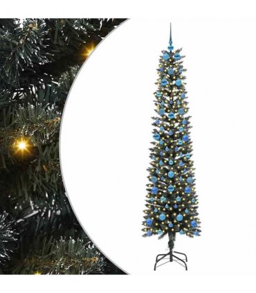 vidaXL Artificial Christmas Tree Green 210 cm PVC and Plastic
