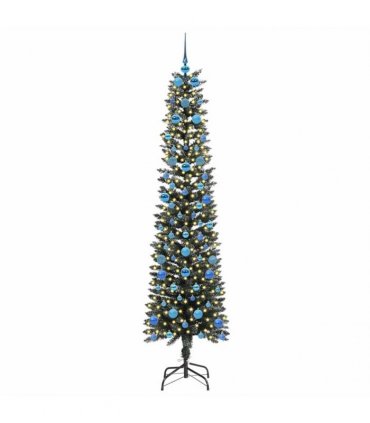 vidaXL Artificial Christmas Tree Green 210 cm PVC and Plastic