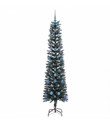 vidaXL Artificial Christmas Tree Green 210 cm PVC and Plastic