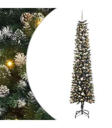 vidaXL Artificial Christmas Tree with 300 LEDs with Stand Green 240 cm