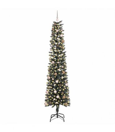vidaXL Artificial Christmas Tree with 300 LEDs with Stand Green 240 cm