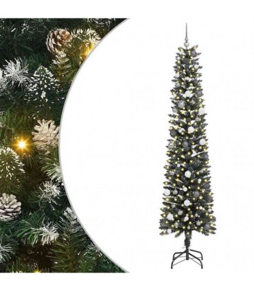 vidaXL Artificial Christmas Tree with 300 LEDs with Stand Green 240 cm