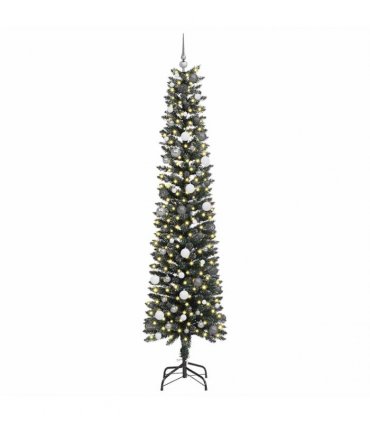 vidaXL Artificial Christmas Tree with 300 LEDs with Stand Green 240 cm