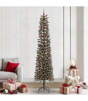 vidaXL Artificial Christmas Tree Green 240 cm PVC and Plastic