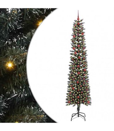 vidaXL Artificial Christmas Tree Green 240 cm PVC and Plastic