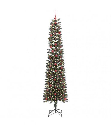 vidaXL Artificial Christmas Tree Green 240 cm PVC and Plastic