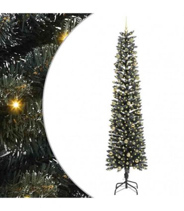 vidaXL Artificial Christmas Tree Green 240 cm PVC and Plastic