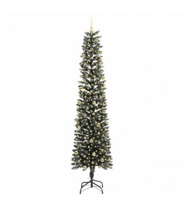 vidaXL Artificial Christmas Tree Green 240 cm PVC and Plastic