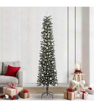 vidaXL Artificial Christmas Tree Green 240 cm PVC and Plastic