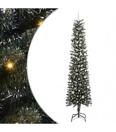 vidaXL Artificial Christmas Tree Green 240 cm PVC and Plastic