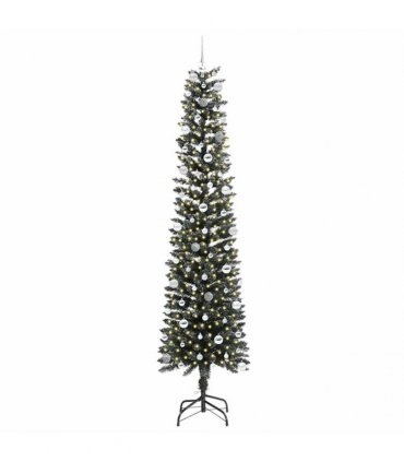 vidaXL Artificial Christmas Tree Green 240 cm PVC and Plastic