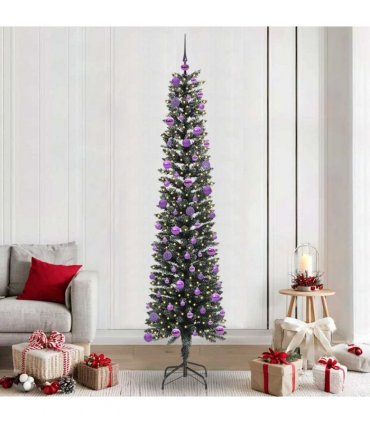 vidaXL Artificial Christmas Tree Green 240 cm PVC and Plastic