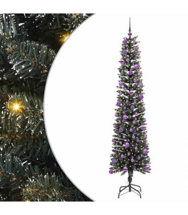 vidaXL Artificial Christmas Tree Green 240 cm PVC and Plastic