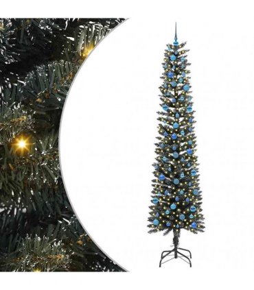 vidaXL Artificial Christmas Tree Green 240 cm PVC and Plastic