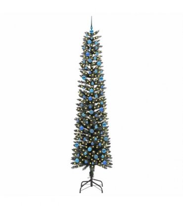 vidaXL Artificial Christmas Tree Green 240 cm PVC and Plastic