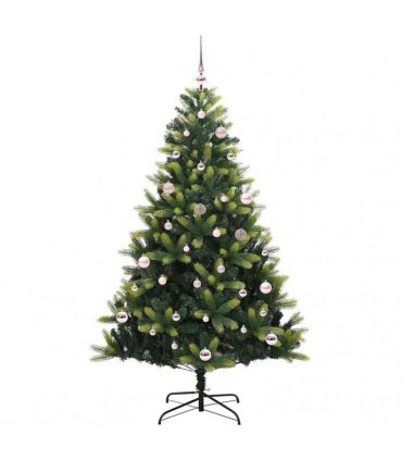 vidaXL Artificial Hinged Christmas Tree 150 LEDs Green 150 cm