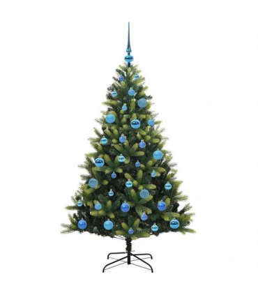 vidaXL Artificial Hinged Christmas Tree 150 LEDs Green 150 cm